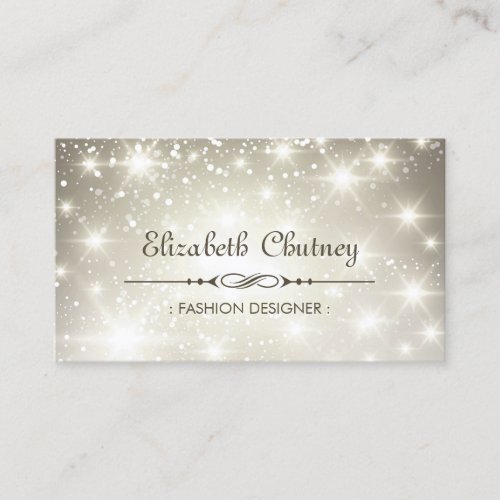 Shiny Glitter and Sparkling Bokeh Business Card Template