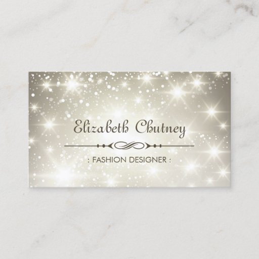 Customizable Shiny Glitter and Sparkling Bokeh Business Card Template