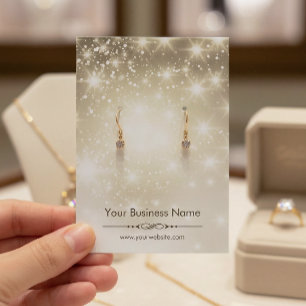 Shiny Glitter Gold Sparkles Earring Display Cards