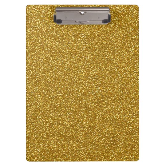 Shiny Glitter, Sparkling Glitter Glow Gold Clipboard