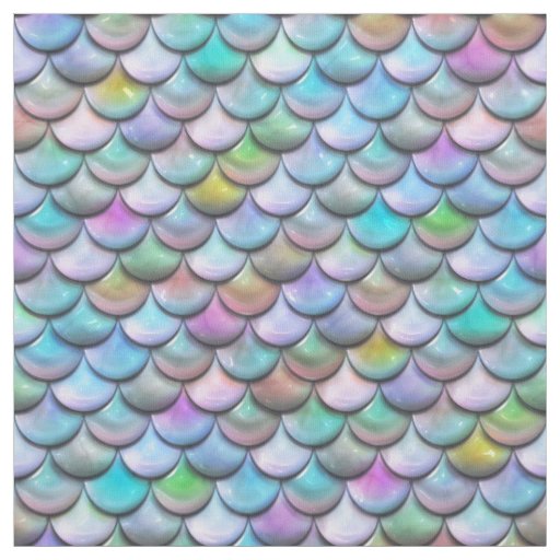 Shiny glossy pearlescent colorful mermaid scales fabric Zazzle