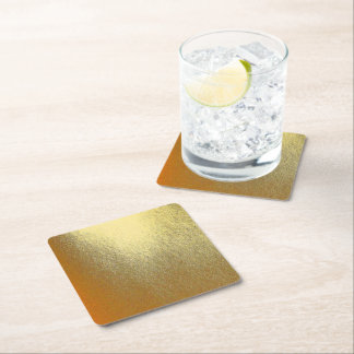 Shiny Gold Art Square Paper Coaster