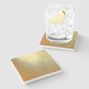 Shiny Gold Art Stone Coaster