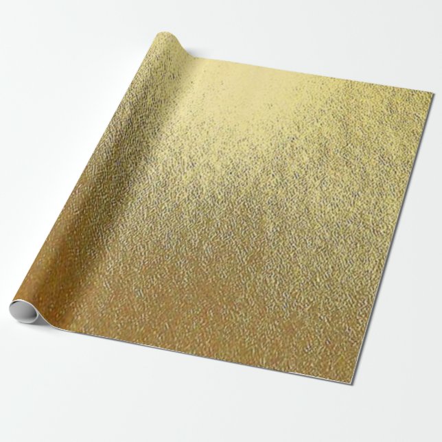 Shiny Gold Art Wrapping Paper (Unrolled)