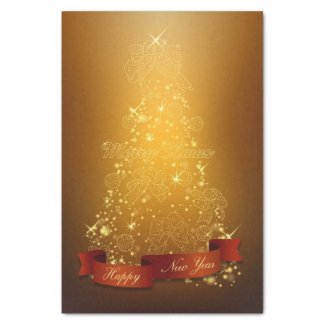 Shiny Gold Christmas Tree