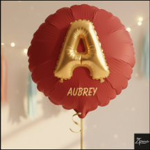 Shiny Gold Foil Balloon Letter A