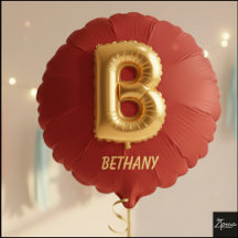 Shiny Gold Foil Balloon Letter B
