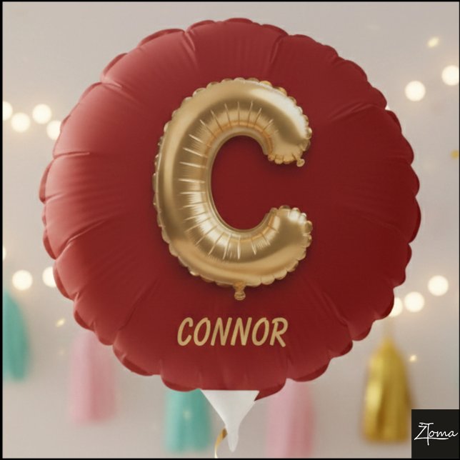 Shiny Gold Foil Balloon Letter C (Creator Uploaded)