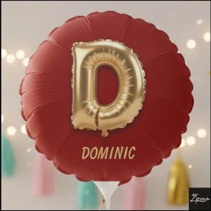 Shiny Gold Foil Balloon Letter D