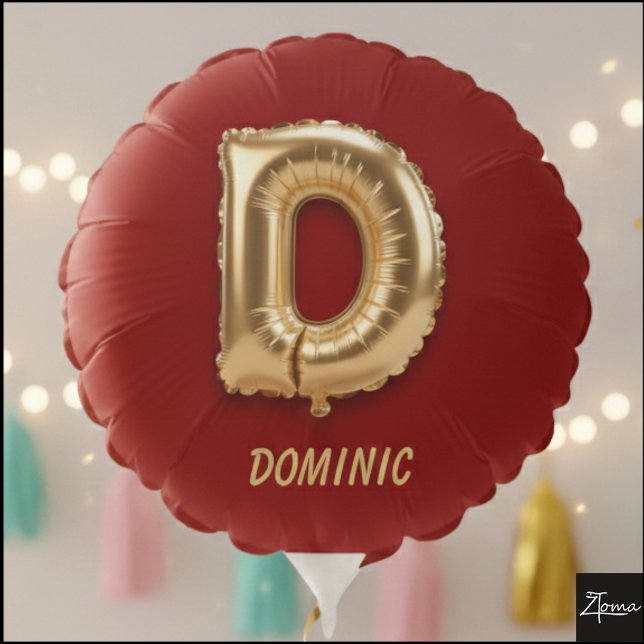 Shiny Gold Foil Balloon Letter D (Creator Uploaded)