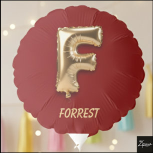 Shiny Gold Foil Balloon Letter F