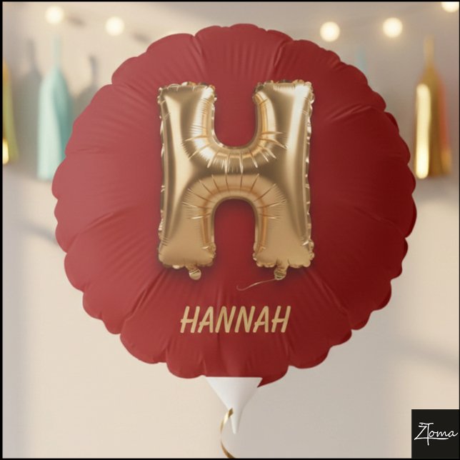 Shiny Gold Foil Balloon Letter H (Creator Uploaded)