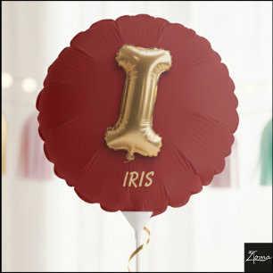 Shiny Gold Foil Balloon Letter I