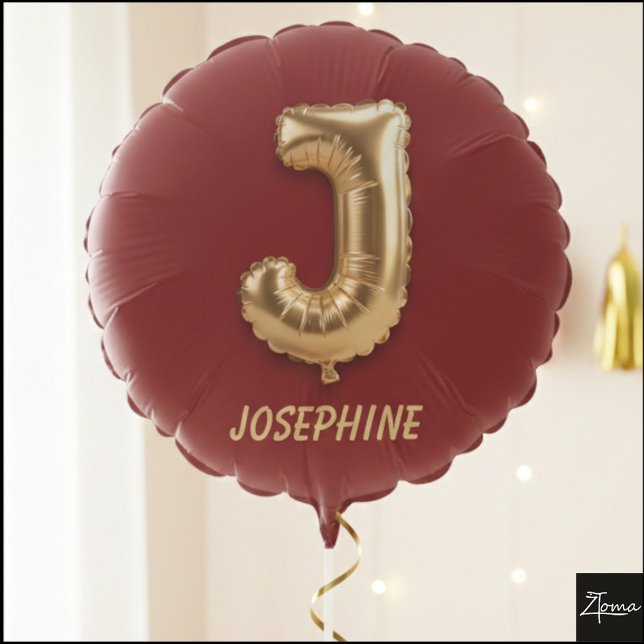 Shiny Gold Foil Balloon Letter J (Creator Uploaded)