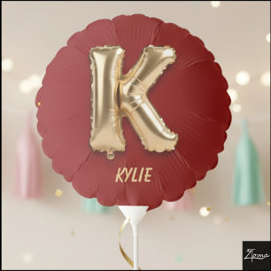 Shiny Gold Foil Balloon Letter K
