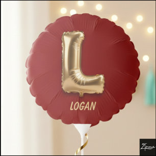Shiny Gold Foil Balloon Letter L