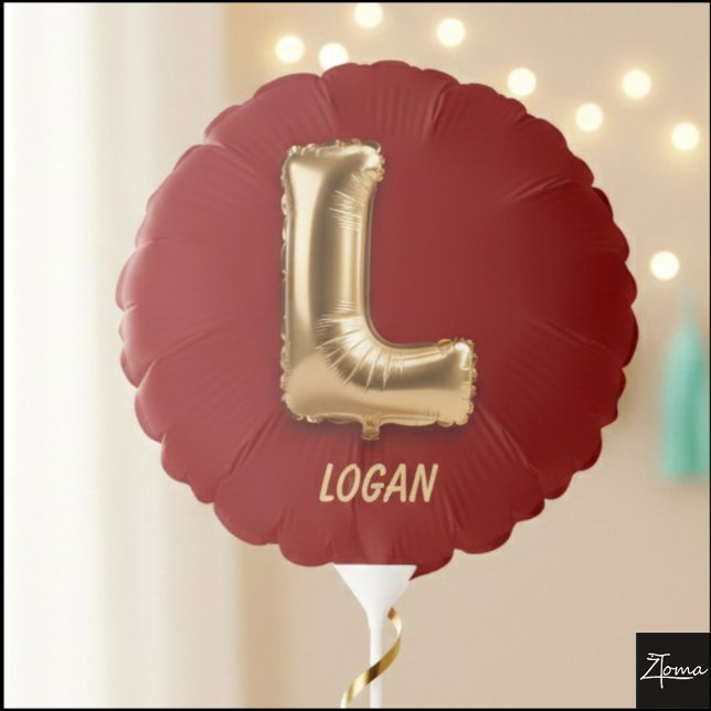 Shiny Gold Foil Balloon Letter L (Creator Uploaded)