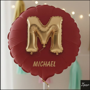 Shiny Gold Foil Balloon Letter M