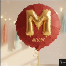 Shiny Gold Foil Balloon Letter M