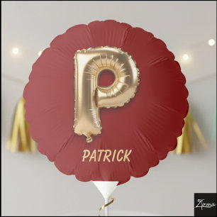 Shiny Gold Foil Balloon Letter P
