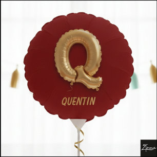 Shiny Gold Foil Balloon Letter Q
