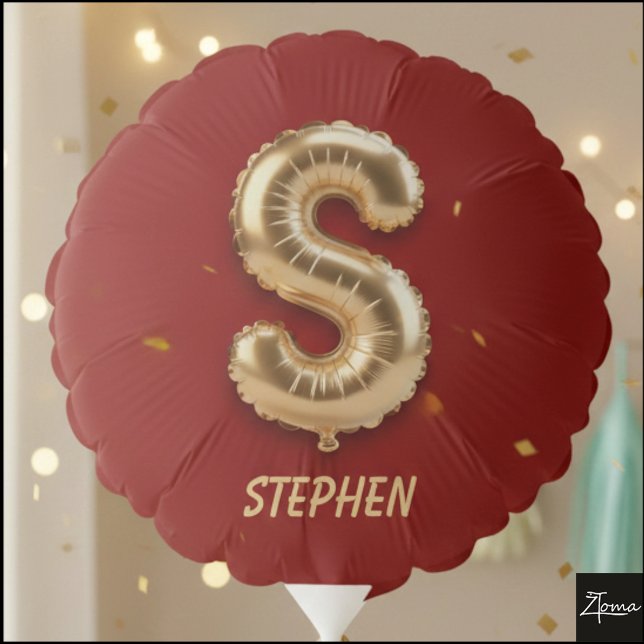 Shiny Gold Foil Balloon Letter S (Creator Uploaded)