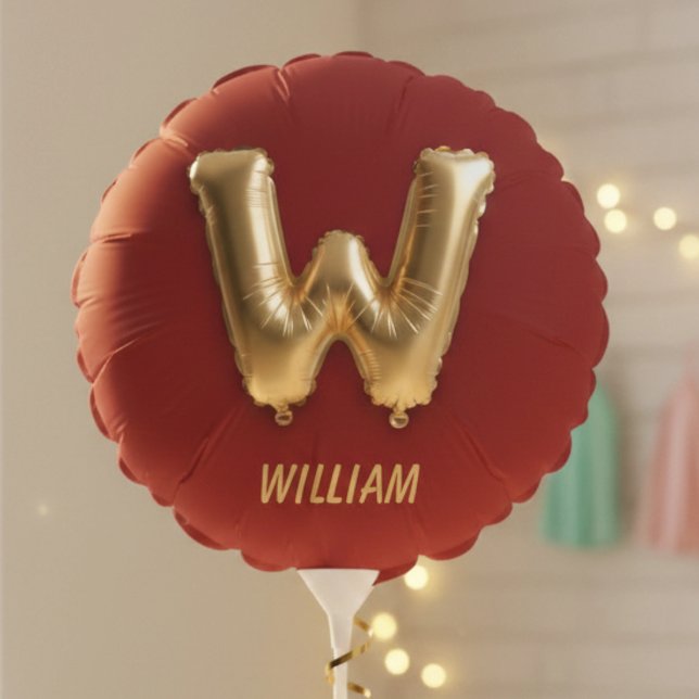 Shiny Gold Foil Balloon Letter W (Creator Uploaded)
