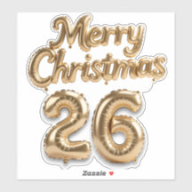 Shiny Gold Foil Balloon Merry Christmas