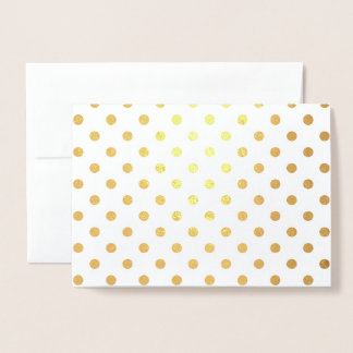 Shiny Gold Foil Polka Dots Card