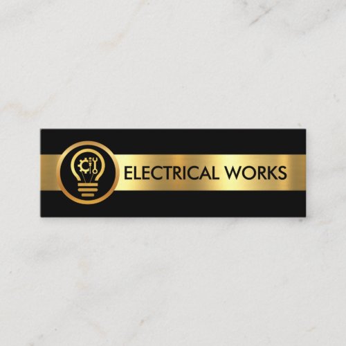Shiny Gold Layer Electrical Bulb Tools Filament Mini Business Card