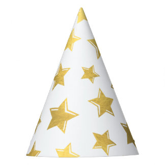 Shiny Gold Stars Party Hat