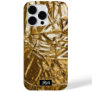 Shiny Golden Foil Iridescent Custom Monogram Case-Mate iPhone 14 Pro Max Case