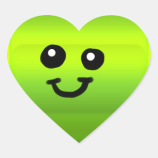 Shiny Green heart  Sticker
