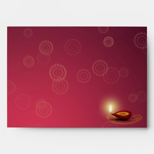 Shiny Happy Diwali Diy - Envelope A7 Greeting Card (Front)
