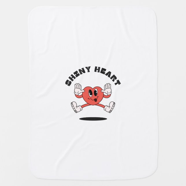 Shiny Heart – Baby Blanket#BabyBlanket Blanket (Front)