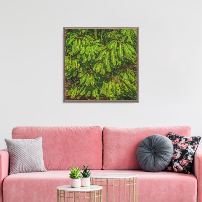 Shiny Leaves in Sunlight  Canvas Print (Insitu(LivingRoom))