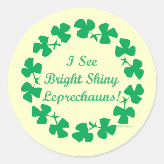 Shiny Leprechauns St. Patrick's Day Stickers