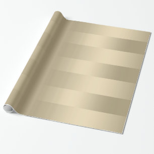 Shiny ligt tones faux gold stripes pattern wrapping paper