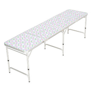 Shiny lucky four-leaf clover beer pong table