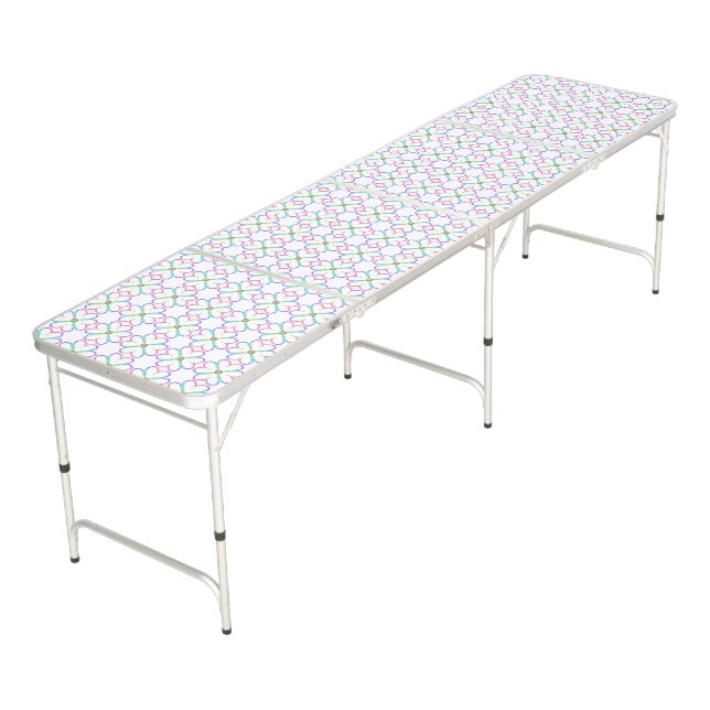 Shiny lucky four-leaf clover beer pong table (Angled)