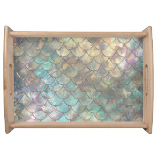 Shiny Mermaid Print Serving Tray