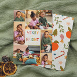 Shiny Merry & Bright 6 Photo Collage Christmas Foil Holiday Card<br><div class="desc">Add some shine to your Christmas cards with real gold, silver, or rose gold foil! This classic and timeless metallic style is sure to add another level to your cards. Capture the magic of the holiday season with this "Merry & Bright" Christmas Holiday Photo Card design. This festive and joyful...</div>