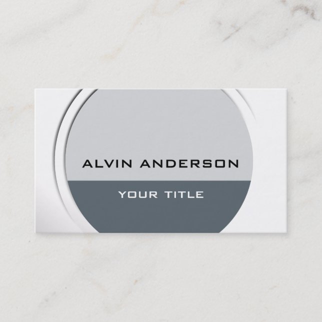 Shiny Metallic Customizable any Text and Color Business Card (Front)
