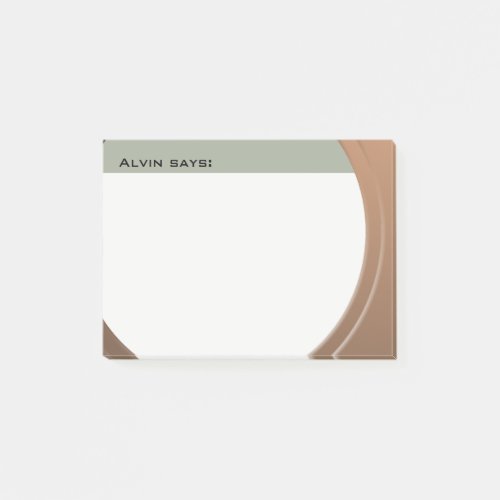 Shiny Metallic Customizable any Text and Color Post_it Notes