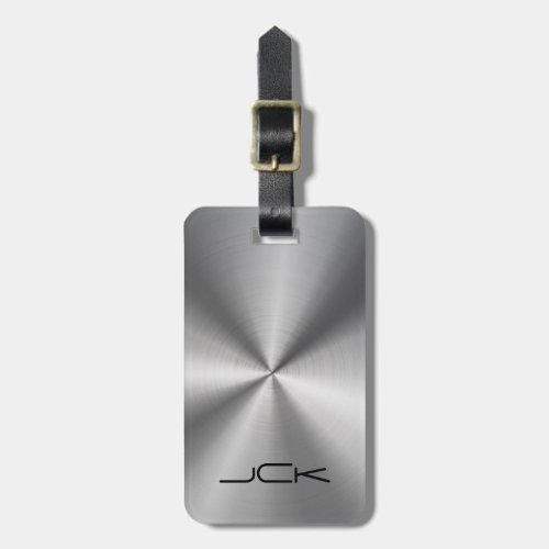 Shiny Metallic Design Stainless Steel Look Luggage Tag