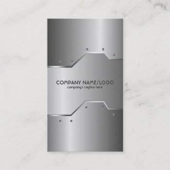 Shiny Metallic Embossed Look  Business Card by artOnWear at Zazzle
