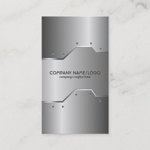 Customizable Shiny Metallic Embossed Look  Business Card