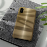 Shiny Metallic Faux Gold Background iPhone X Case<br><div class="desc">Simple shiny metallic faux gold background stainless steel look</div>