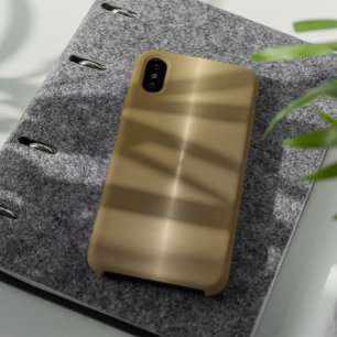 Shiny Metallic Faux Gold Background iPhone X Case
