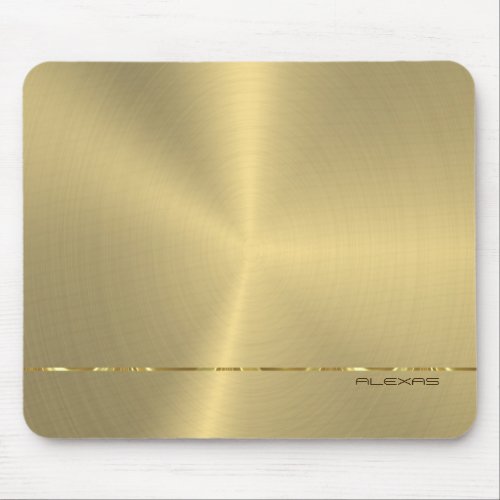 Shiny metallic faux gold background mouse pad